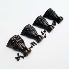 4pcs Jewelry Chest Music Box Wood Case Decor Feet Leg Corner Protector Support