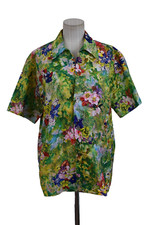 VTG For Andrade Asian Gardens Hawaiian Button-up Short Sleeve Shirt Medium READ