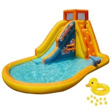 Banzai Splash 'N Blast Kids Outdoor Backyard Inflatable Water Slide Park