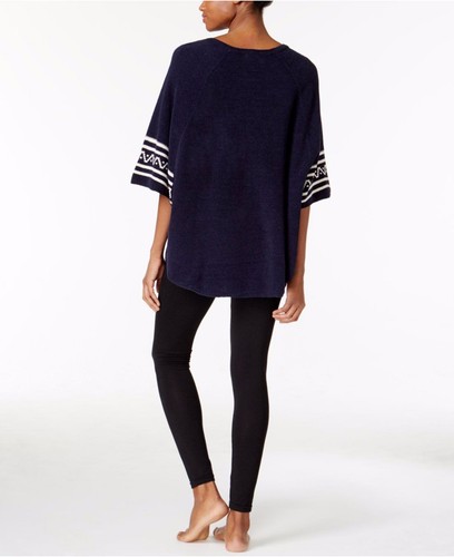Lucky Brand chenille sofy Navy poncho sweater S/M - Picture 2 of 8