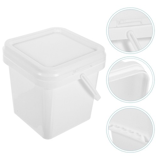 Small Paint Pail Empty Paint Can with Plastic Lid Painting Bucket Paint Storage