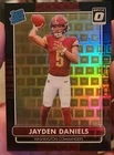 2024 Optic Jayden Daniels Retro Series Black Pandora Rated Rookie RC SP /25 READ