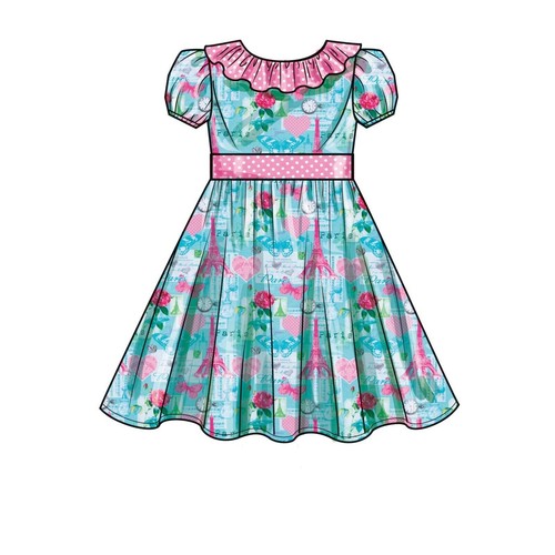NEW LOOK 6726 TODDLERS' & CHILD'S DRESSES Sewing Pattern Ages 6 Months - 8 - Picture 5 of 6