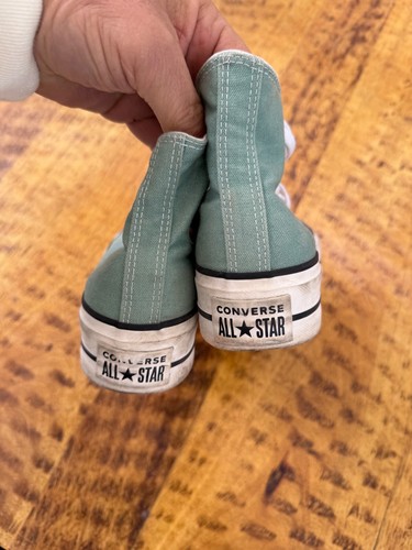 Converse Chuck Taylor Size 5 GREEN High-Top Platform Sneakers sz5 S4 - Picture 4 of 6