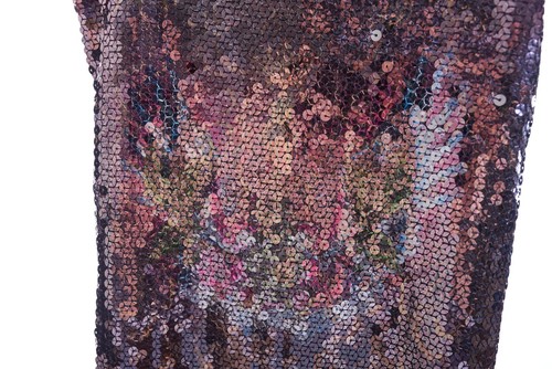 Christian Audigier Sequinned Party Mini Dress, Butterfly Skull Rose Racer L (Q1) - Picture 4 of 11