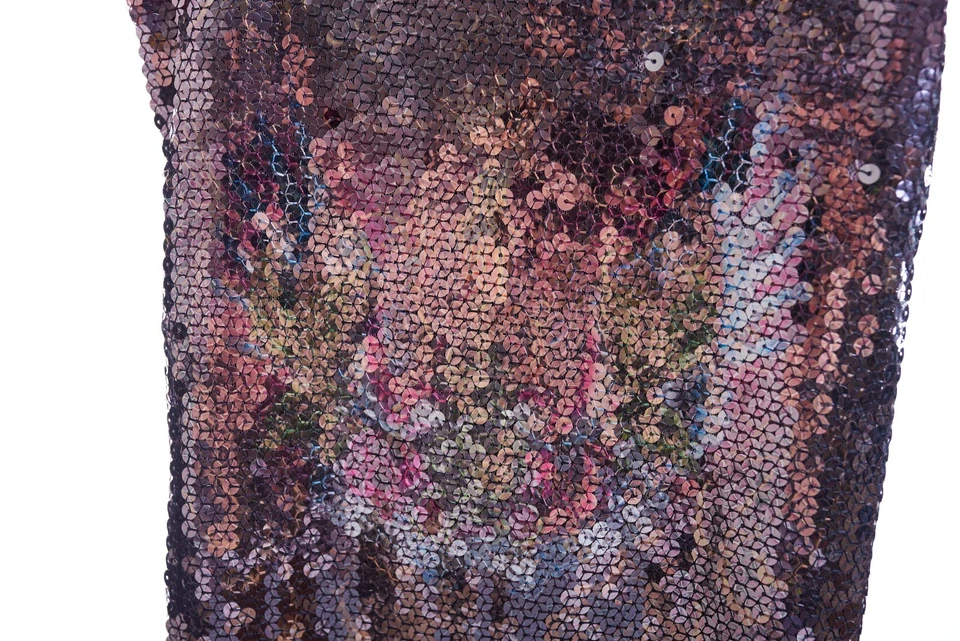 Christian Audigier Sequinned Party Mini Dress, Butterfly Skull Rose Racer L (Q1) - image 4 of 4