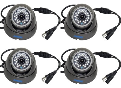 Lot of 4 Longse Model Lirdbshe Vandal Proof IR Dome Color Camera