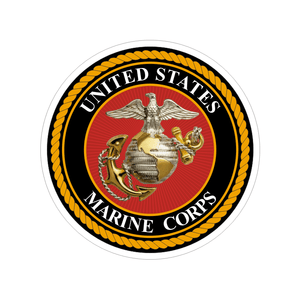 US-Marine-Corps-USMC-w-Silver-and-Gold-Eagle-Decal-Sticker-231-Made-in-U-S-A