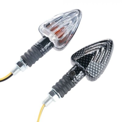 Open Box Bike-It 10mm Universal Carbon Look Arrow Indicators and Clear Lens