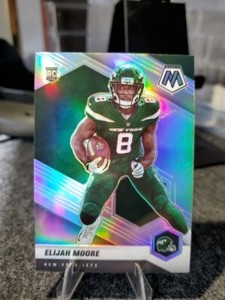 2021 Mosaic Elijah Moore Silver Prizm Rookie Variation Card RC #316-V Jets
