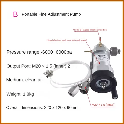 Portable Gas Pressure Pump Handheld Gas Pressure Source Calibration Station - Picture 8 of 27