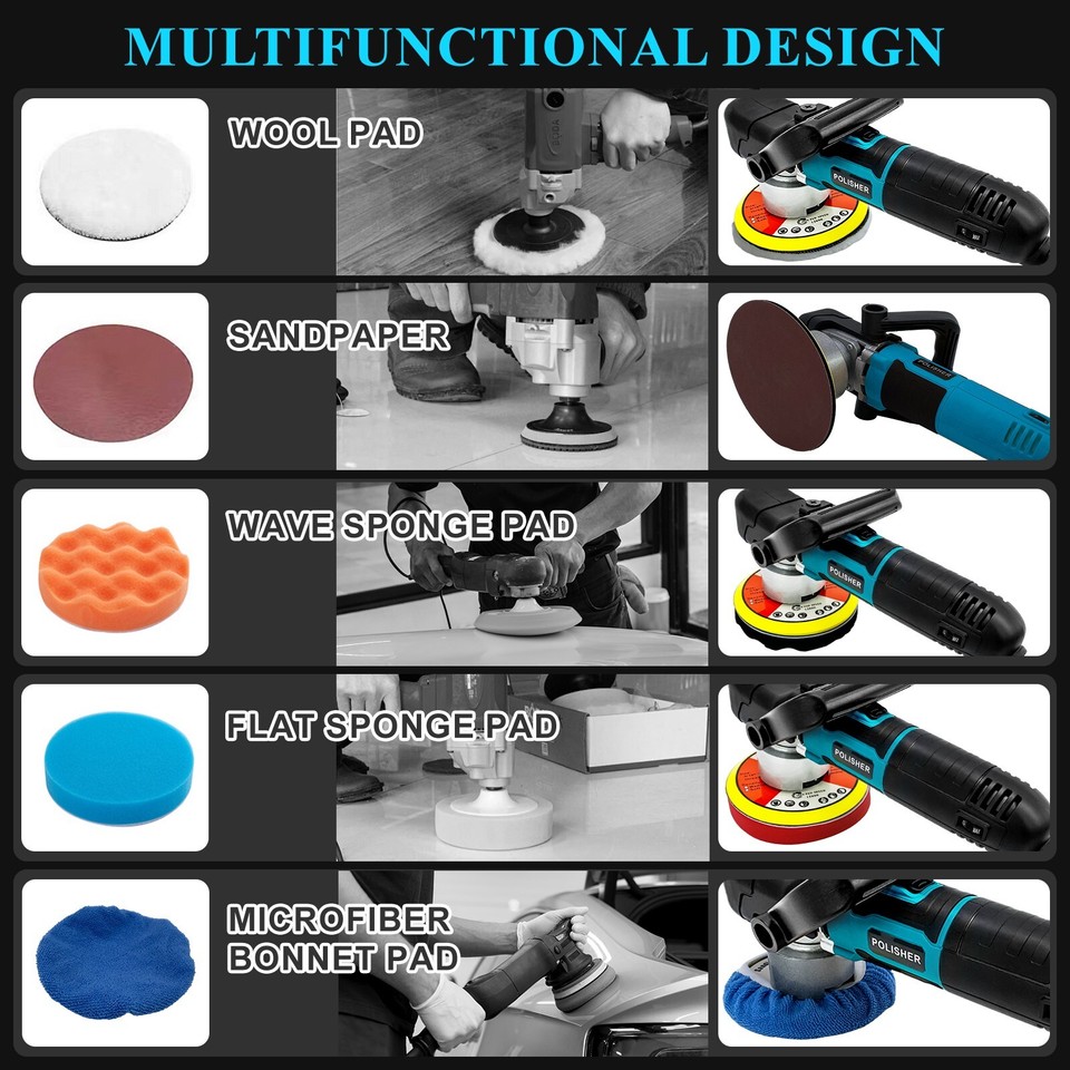 Dual Action Car Polisher Buffer Sander Orbital DA Polishing Machine ...
