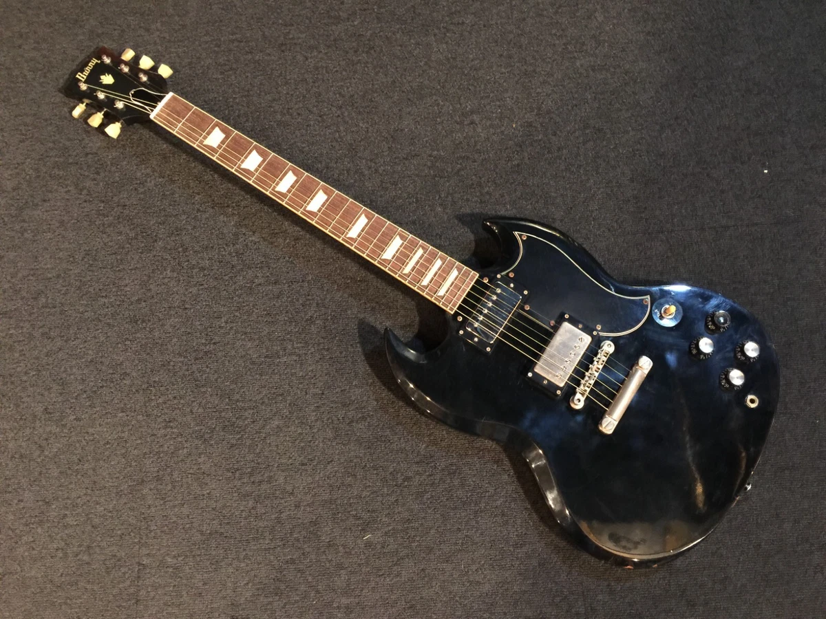 Used Burny RSG Black MIJ SG Guitar Made in Japan Electric guitar