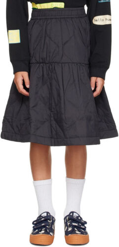 MOLO BETTE SKIRT GIRL'S 11 12 BLACK QUILTED PADDED MIDI PULL ON ELASTIC WAIST - Picture 2 of 13