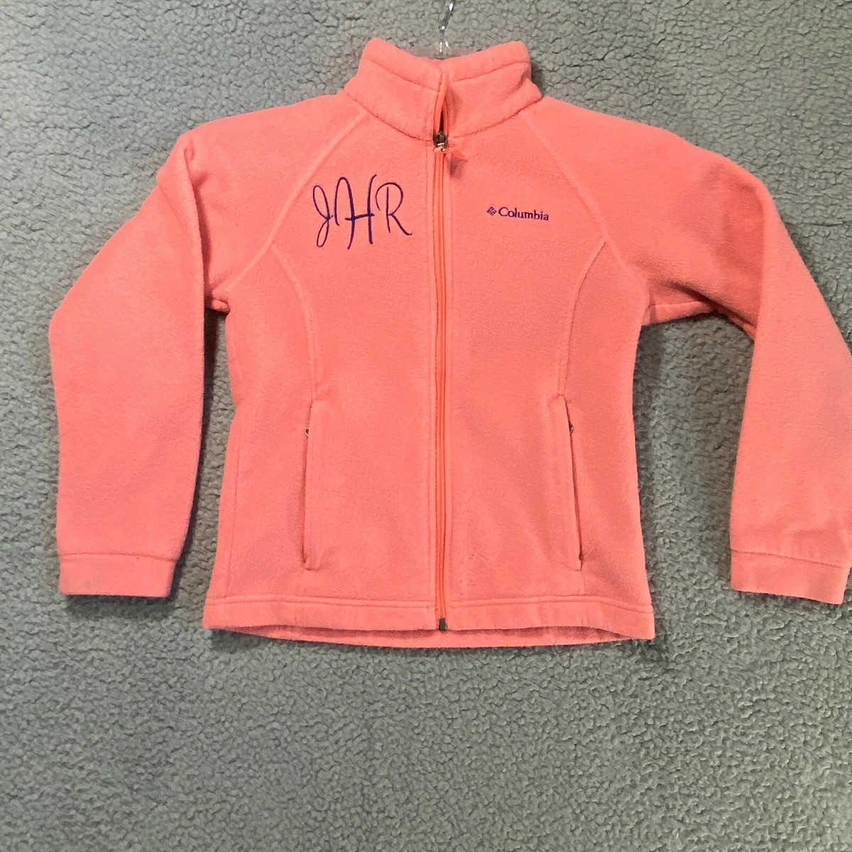Columbia Jacket Juniors Girl Peach Size S Small Long Sleeve Zip Up