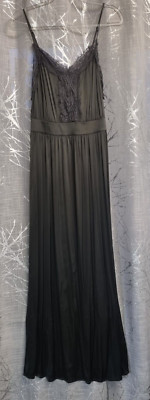 Scotch & Soda Little black dress Long Black Lace Cami maxi dress Size 36 Uk 8