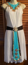 Revolution Dance wear LA White Egyptian Costume Dance Ballet Dress Size MA