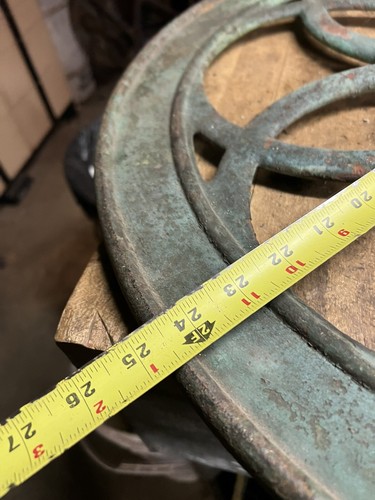 Antique Old Enterprise Coffee Grinder Mill Cast Iron 24.5” Wheel Handle Part USA - Picture 15 of 17