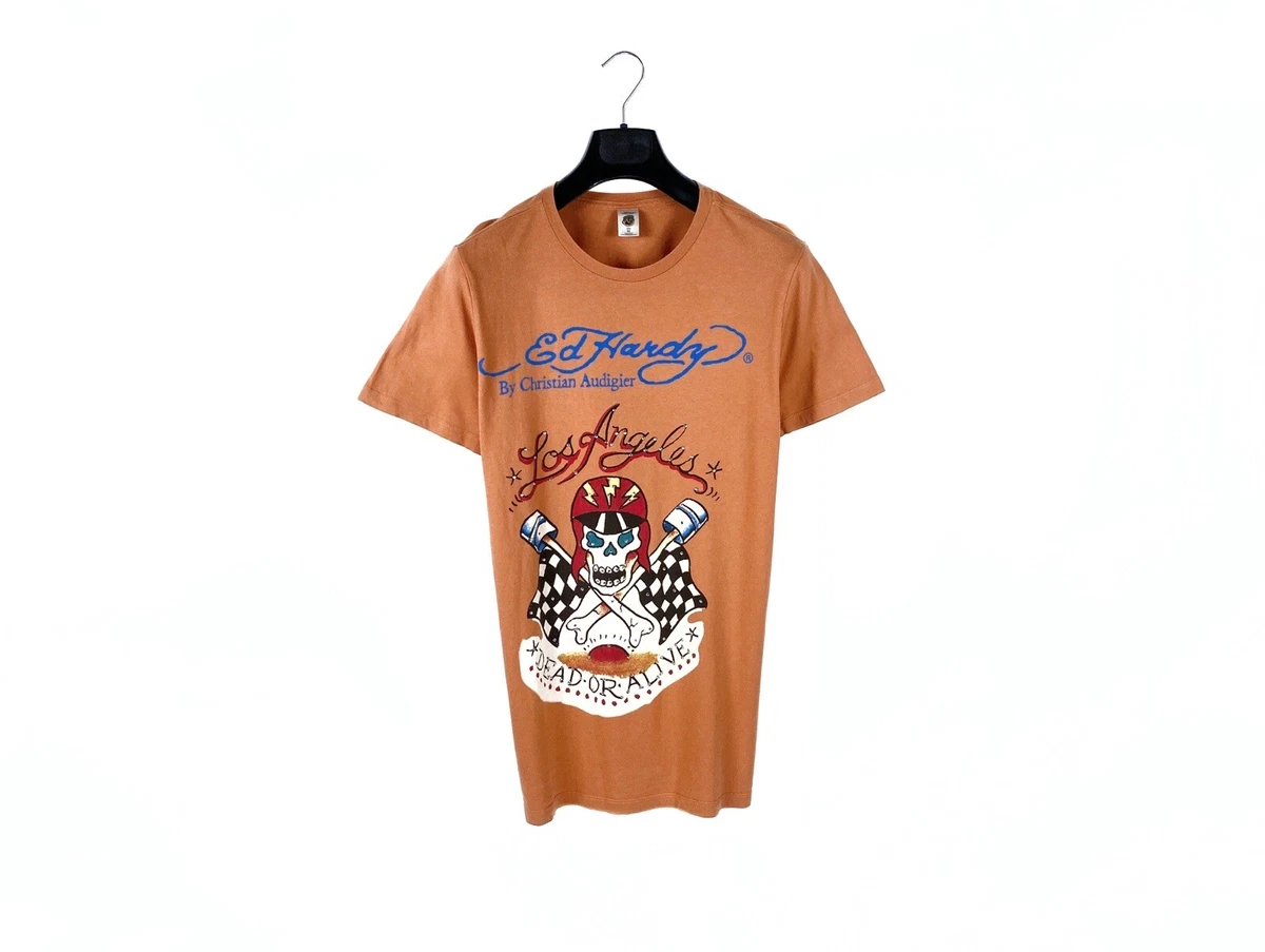 Vintage Ed Hardy Los Angeles T Shirt Mens Size M Skull Made In USA