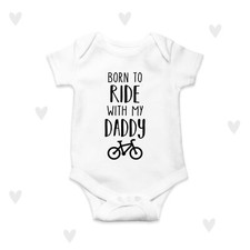 Body neonato personalizzato Ride Bikes con papà crescita bambino ciclismo