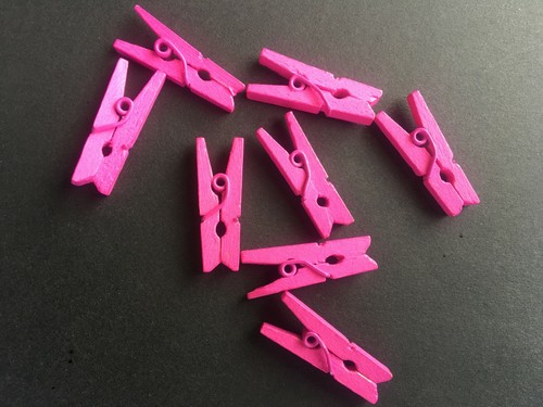 Kleine Holzklammern Wäscheklammern Mini Klammern bunt weiß rot blau pink gelb - Bild 19 von 27