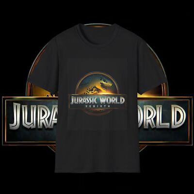T-shirt Jurassic World Homme - Noir - Taille L - 100% Coton - Occasion Parfait état