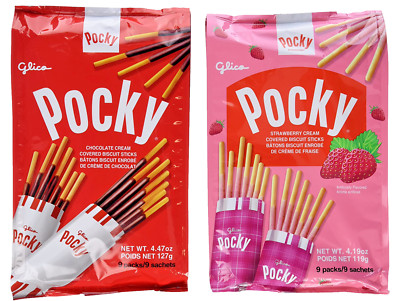 Glico Pocky Combo Two Pack 4.48 oz & 4.13 oz(Chocolate and Strawberry) - Japan