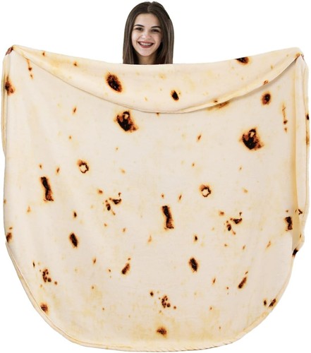 Cobija Grande De Tortilla Harina 71 Pulgadas Para Adulto Cama Calientes Mexicana - Picture 7 of 7