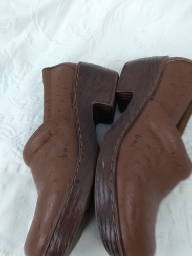 BOC Born Concept Damenschuhe braun Straußenmuster-Clog Nadiyya C80841 Größe 8 M - Bild 14 von 17