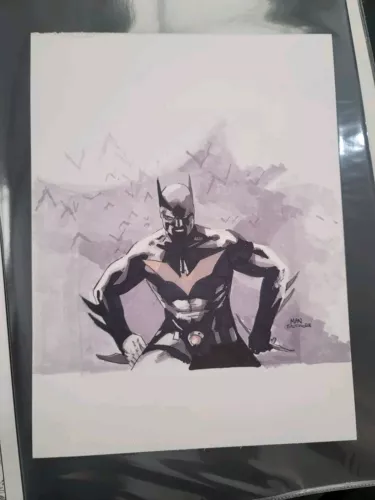 Clay Mann 9 x 11 Original Art sketch - Batman Beyond