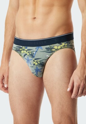 Schiesser Uomo Slip Rio Microfibra Palme 5-8 M L XL XXL Slip