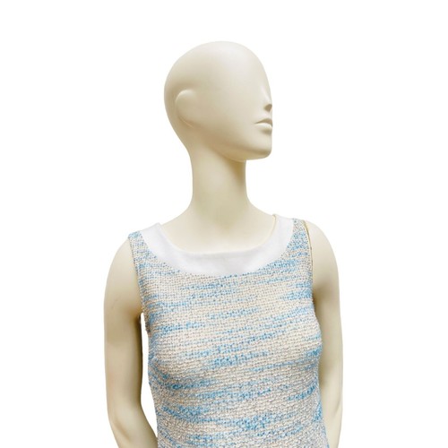 Chanel Light Blue Tweed Dress Size 38 fits 36 S - Picture 3 of 9