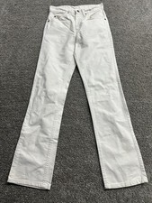 Vintage 1970s Levis 509 Womens Bootcut Bell Bottom Jeans Cotton White Size 27x32