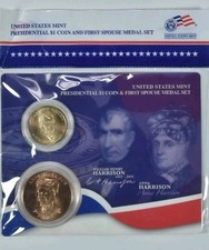2009 William Henry and Anna Harrison First Spouse Presidential Coin & Medal Set