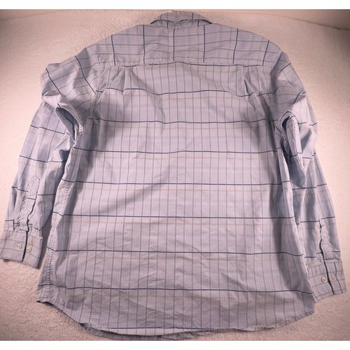Tommy Bahama Shirt Mens XL Blue Plaid Sarasota Stretch Long Sleeves Flip Cuff - Picture 2 of 7