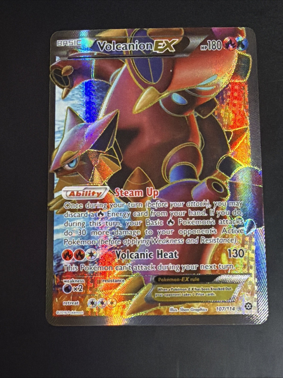 Volcanion EX (Full Art) 107/114 XY - Steam Siege Holo