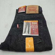 NWT Levi's 511 Slim Flex Stretch Jeans Boys Size 7 Black