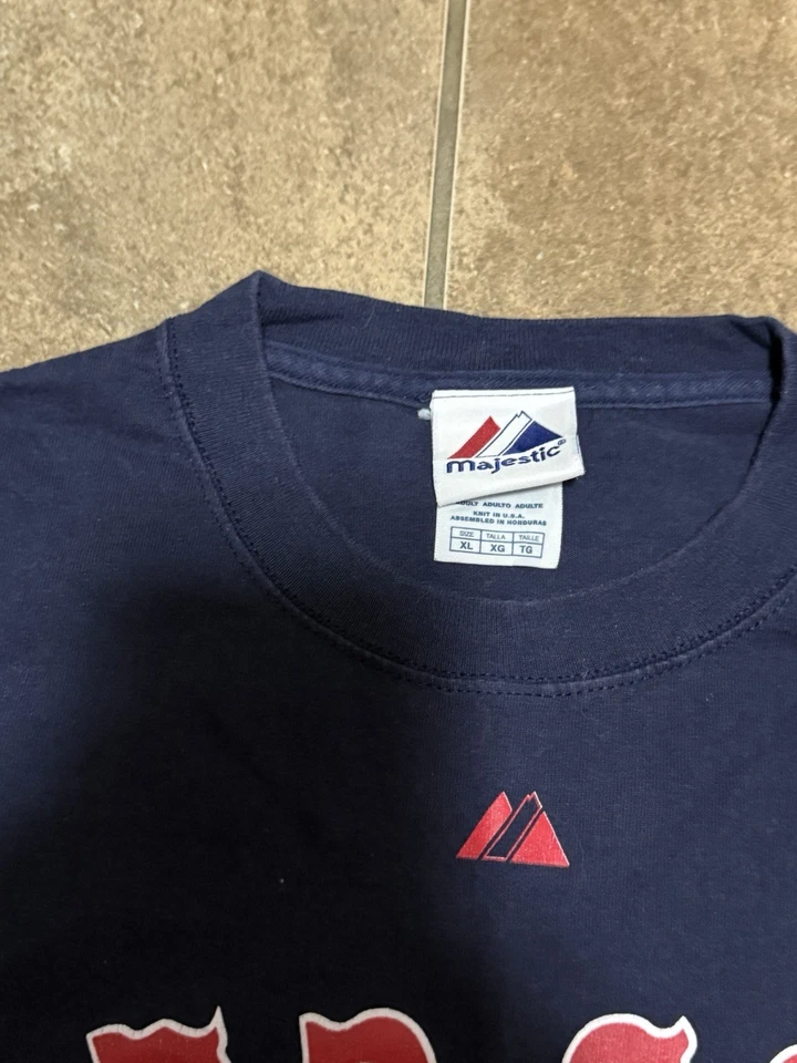 Рубашка мужская Boston Red Sox XL синяя/красная. Ellsbury No46 Majestic с коротким рукавом - Изображение 2 из 4