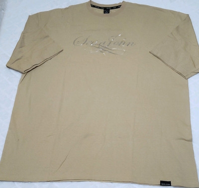 Sean John Beige Cotton Crew Neck Short Sleeve Logo T-Shirt Men XL