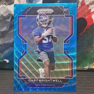2021 Panini Prizm Gary Brightwell Rookie Blue Wave Prizm #400/199 Giants