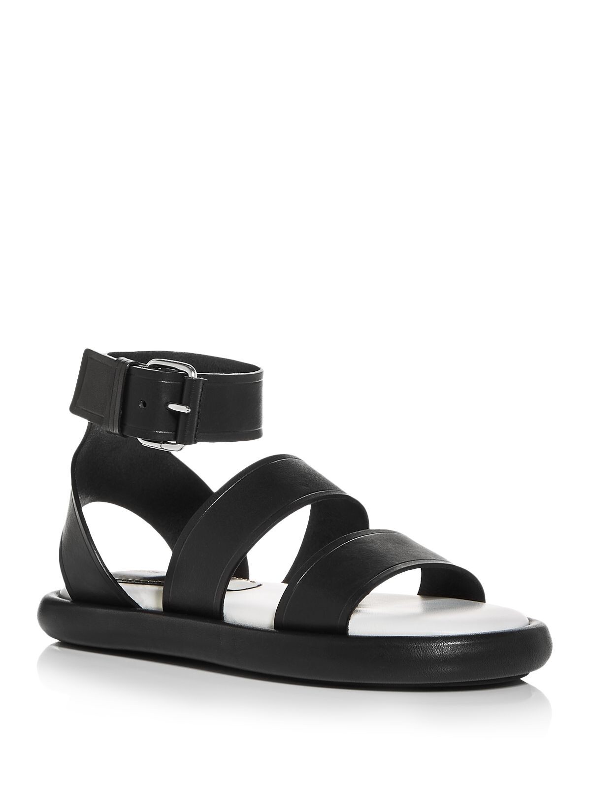 PROENZA SCHOULER Womens Black Padded Round Toe Platform Leather Sandals Shoes 36 56990₽
