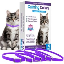 Trendy Hub 4 Pack - Cat Calming Collar For 120 Days Of Calm Cat Pheromones Help
