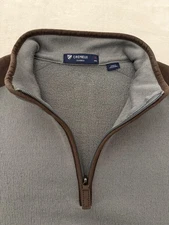 Daniel Cremieux Mens 1/4 Zip Fleece Pullover XL Gray