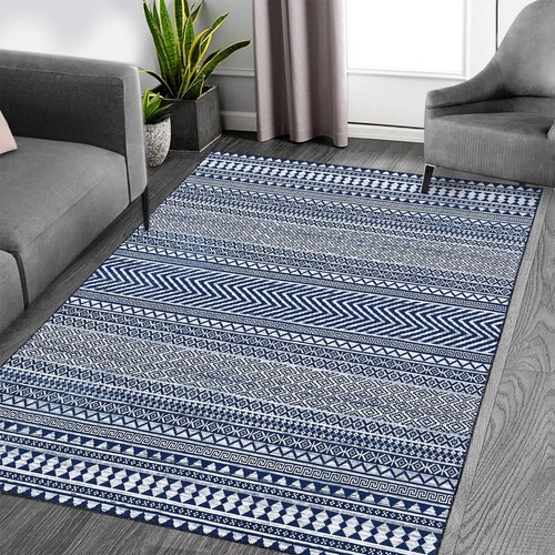 Washable Area Rug Area Rug Stain Resistant Rug Geometric Non-Slip Area Rug fo...
