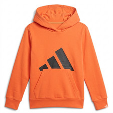 Youth Large Sweatshirt adidas Essential Big Logo Fleece Hoodie Dark Orange L NEW
