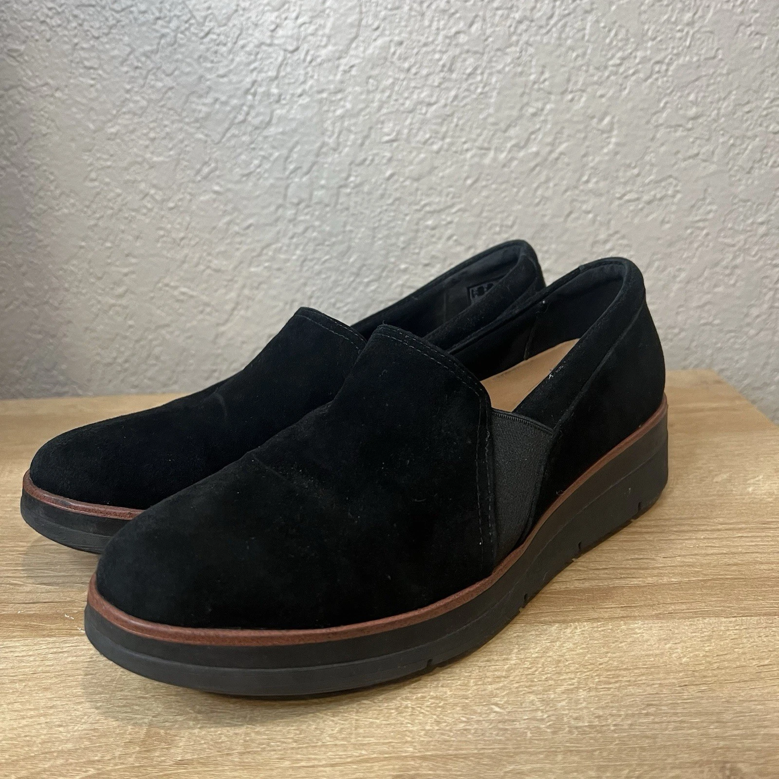 Mocassino donna Collection By Clarks Sharon Dolly 8 nero marrone camoscio tomaia