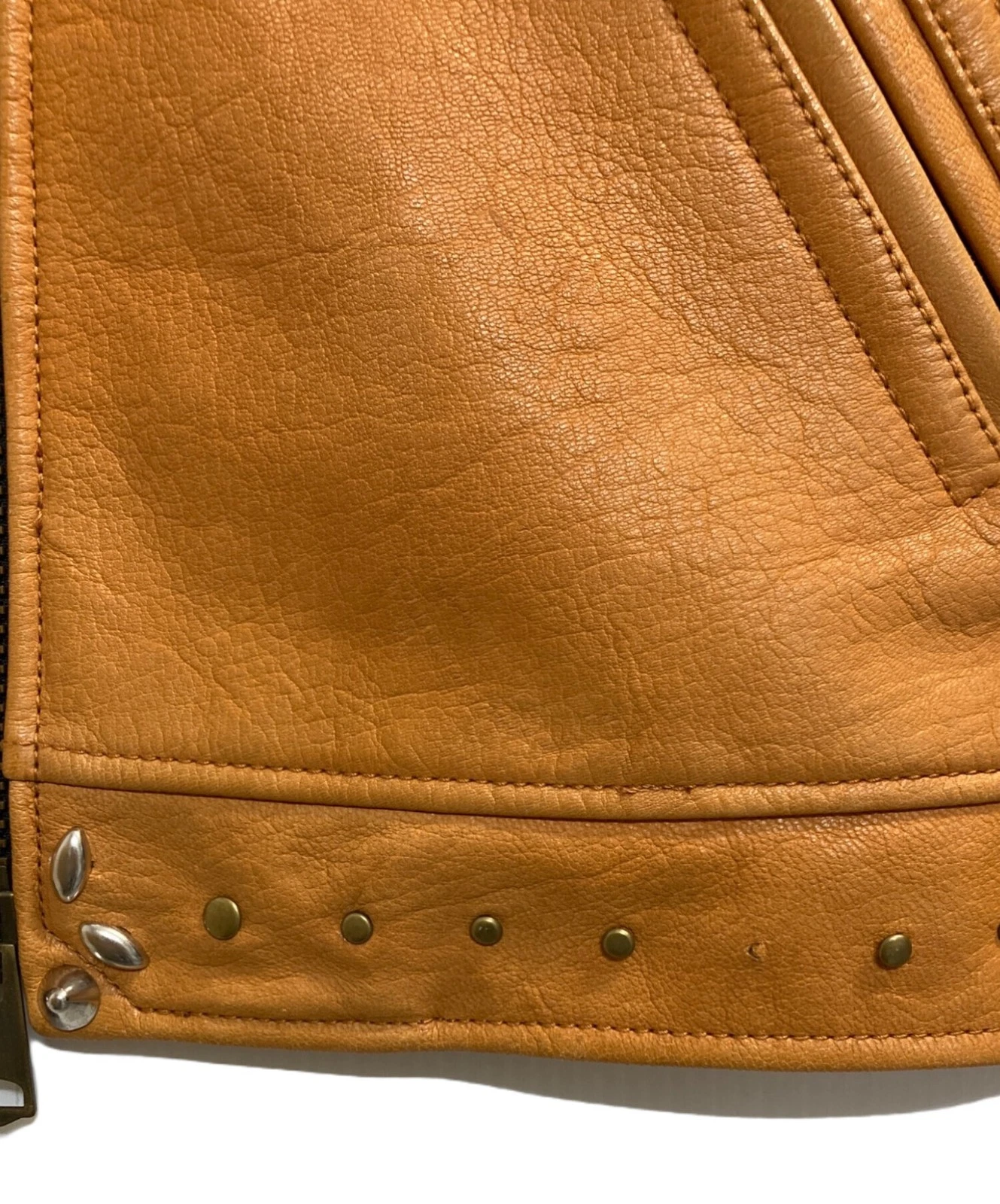 JACKROSE Studded Leather Riders Jacket Men's Size 3 Brown image 6