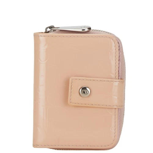 Portefeuille Christian Dior Dior Trotter bi pli beige émail femme GZl144lb