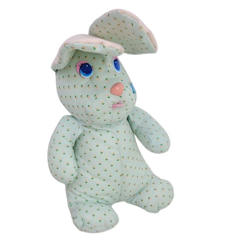 Vintage 80s Spearhead Marketing Plush Crying Green Bunny Rabbit Easter Stuffed - Bild 3 von 9