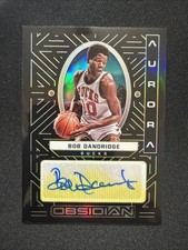 2021-22 Panini Obsidian Aurora Electric Etch Gold 02/10 Bob Dandridge Auto HOF
